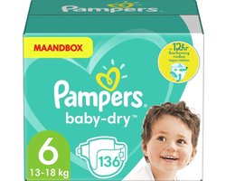 Pampers Baby Dry Maat 6 - 136 Luiers Maandbox