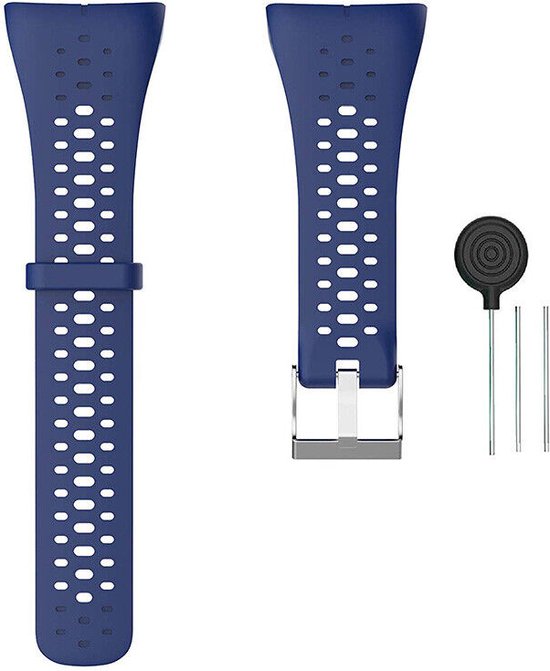 Bracelet en Siliconen Strap-it adapté pour Polar M400 / M430 - Bracelet de montre - Dragonne - Bleu foncé