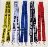 Tassenriem - bag straps - tassenband - schouderband - RAW White - verstelbaar - blauw - zilveren gesp - 25 mm