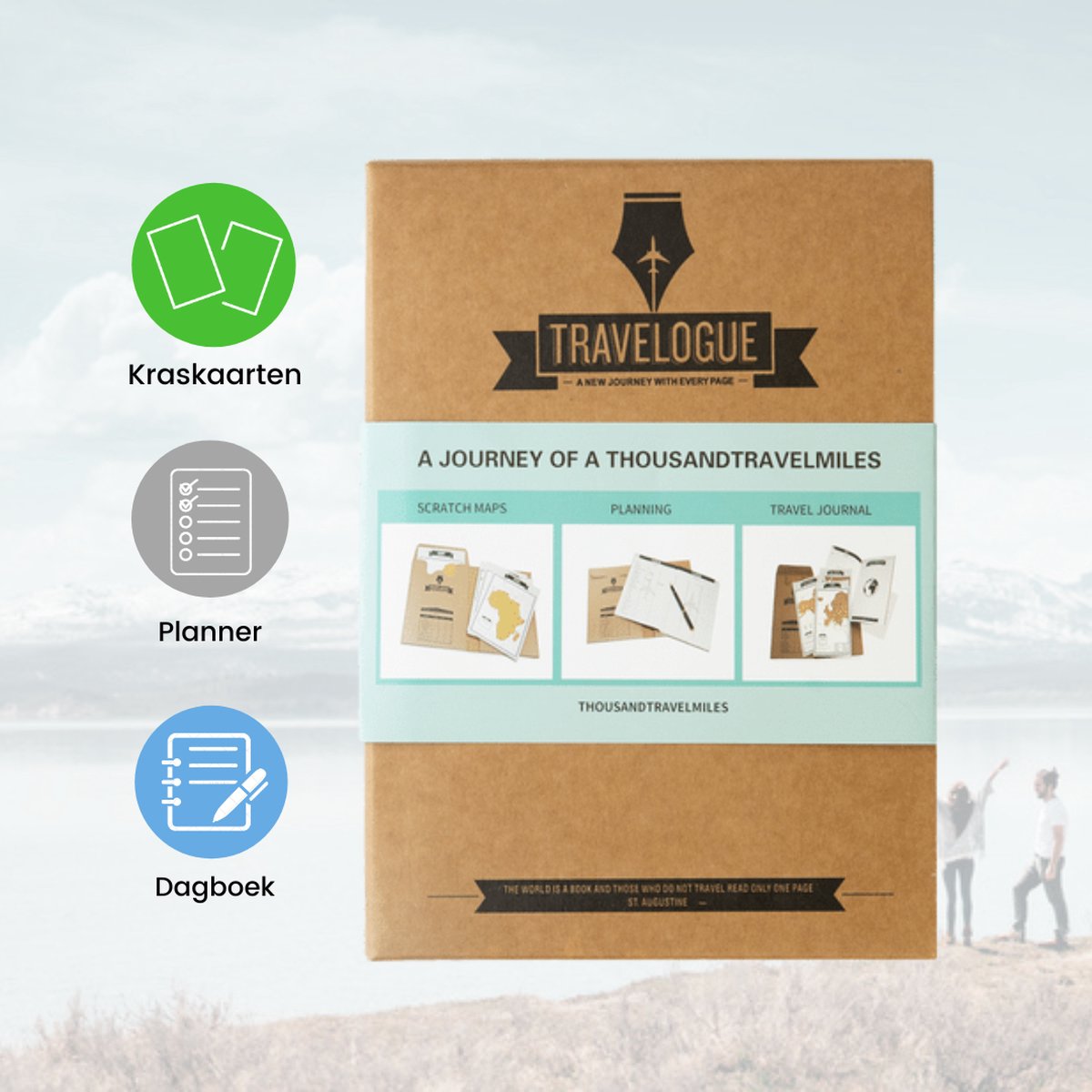 Thousandtravelmiles® – Travelogue – Reisdagboek – Inclusief kraskaarten – Reisboek