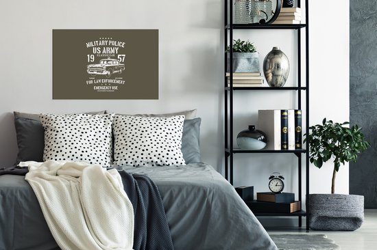 Affiche Mancave - Voiture - Vintage - Armée - 90x60 cm