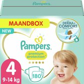 Bol.com Pampers Premium Protection Maat 4 - 180 Luiers Maandbox aanbieding