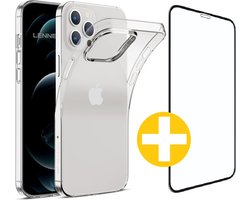 Hoesje en Screenprotector Combi Geschikt Voor iPhone 11 Pro Max - Transparant Hoesje + Premium screenprotector