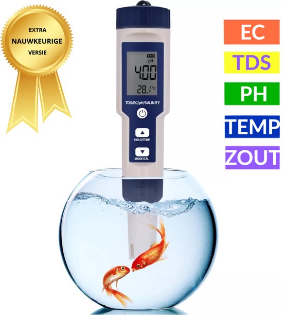 5 in 1 PH Meter Zwembad Digitaal Chloor meter Zwembad Aquarium Water TDS...