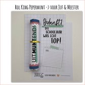KaartKadootje Rol KING Pepermunt -> Juf & Meester - No:01 (uitMUNTend - Bedankt schooljaar TOP - Mintgroen) - LeuksteKaartjes.nl by xMar