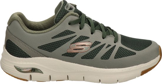 Skechers Arch Fit heren sneaker - Kaki - Maat 45