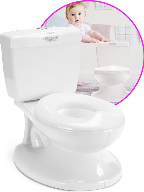Casteleyn - Plaspotje - WC potje - Toilet trainer - Kinder toilet - Met geluid - tot 21KG - Wit