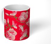 Mok - Koffiemok - Hibiscus - Bloemen - Patronen - Mokken - 350 ML - Beker - Koffiemokken - Theemok