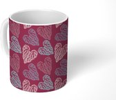 Mok - Koffiemok - Hart - Patronen - Pastel - Mokken - 350 ML - Beker - Koffiemokken - Theemok