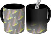Magische Mok - Foto op Warmte Mokken - Koffiemok - Geometrie - Design - Driehoek - Magic Mok - Beker - 350 ML - Theemok