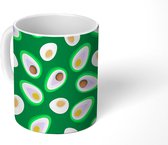 Mok - Koffiemok - Avocado - Patronen - Groente - Mokken - 350 ML - Beker - Koffiemokken - Theemok