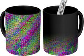 Magische Mok - Foto op Warmte Mokken - Koffiemok - Patronen - Abstract - Regenboog - Magic Mok - Beker - 350 ML - Theemok