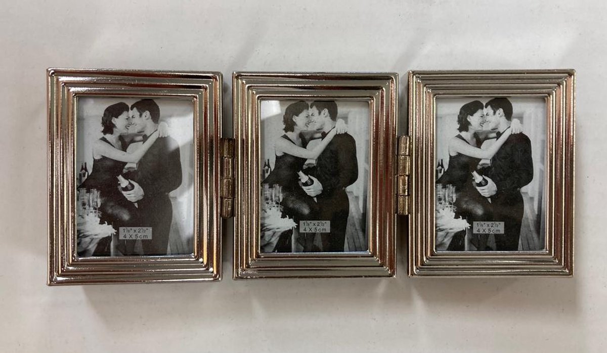 Lescadres Parijs - Fotolijst - Drieluik - Zilver - pasfoto