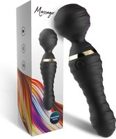 Bossoftoys - 52-00028 - Freedom zwart - Silicone Massager Zwart - USB - 9 vibratiemodus - Mini wand - Past in iedere handtas!