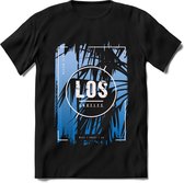 Los Angeles | TSK Studio Zomer Kleding  T-Shirt | Blauw | Heren / Dames | Perfect Strand Shirt Verjaardag Cadeau Maat 3XL