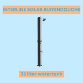 Interline Buitendouche / Tuindouche - Solar - Op zonne-energie - Zwart - 35 Liter Watertank - Hexagon