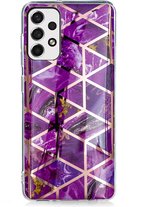 Marble Design Back Cover - Samsung Galaxy A53 Hoesje - Violet