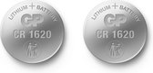 GP Knoopcel Batterij CR1620 - Platte Batterij CR 1620 - 3V - 2 STUK(S)