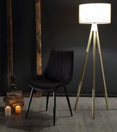 Swiss Homes® | Luxe Venus Eetkamerstoelen | Satin Black - Set van 4 | Zwart - Fluweel - Velvet stoel - Eetkamerstoel - Kuipstoel - Industriële - Woonkamerstoelen | Nieuw Collectie!