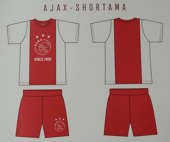 Ajax Shortama maat 164 - 170 - Shirt met broek - Ajax pyjama