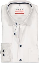 MARVELIS modern fit overhemd - wit structuur (contrast) - Strijkvrij - Boordmaat: 44