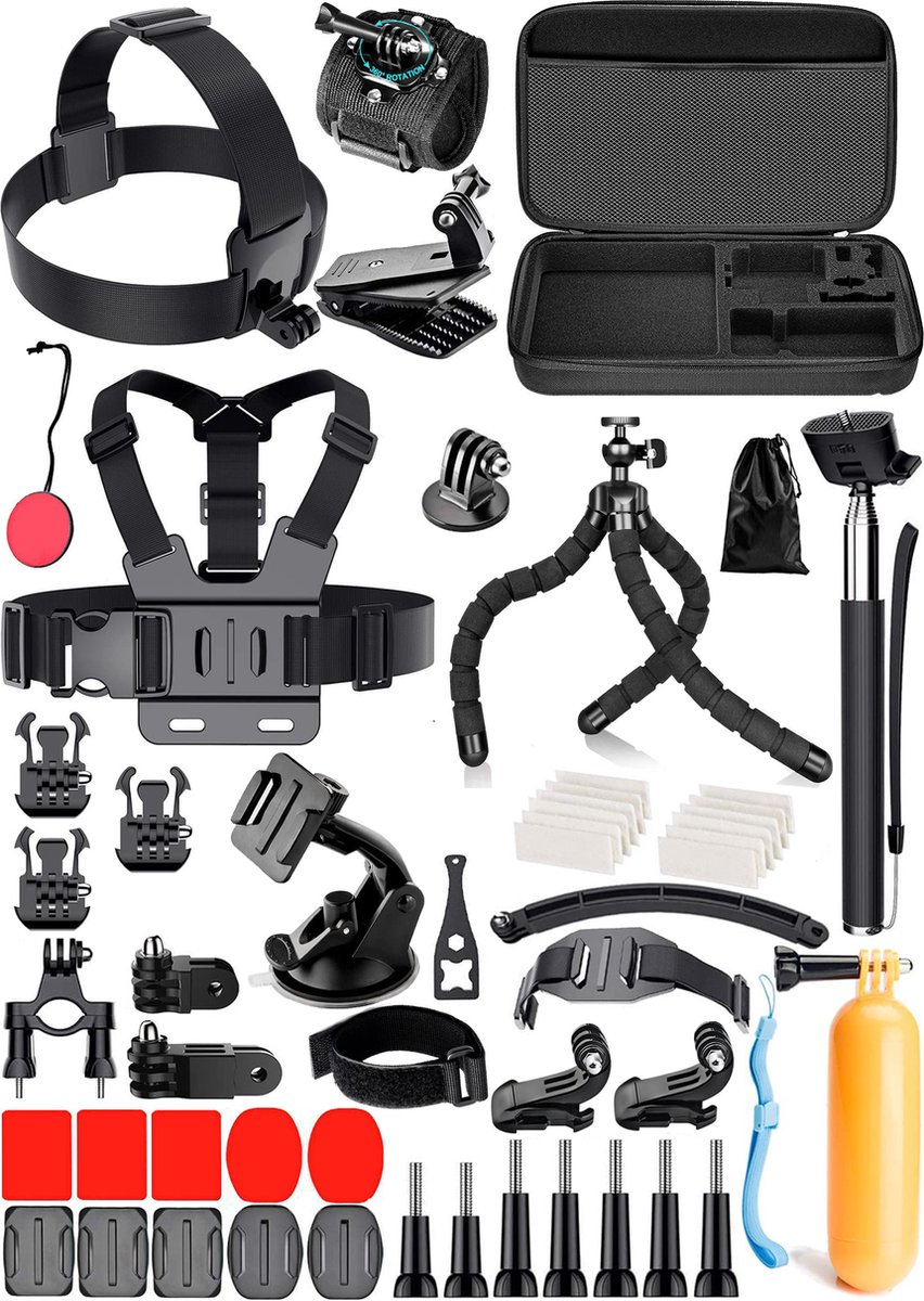 Kit de 50 Accessoires GoPro Hero 7 Black 6 Camera Sport Trepied Selfie  Sangle