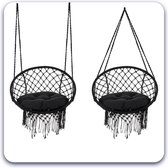 Bol.com HIGHWALL hangstoel - Barcelona editie - 180 cm touw - zwart aanbieding