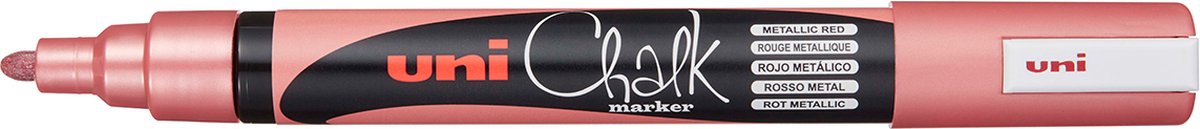 Uni-Ball Chalk Marker - krijtstift - metallic rood - 5mm punt - verwijderbaar