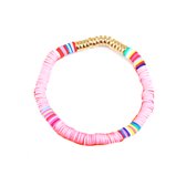 Boho kralen armband | bohemian | regenboog | kralen | zomer | licht roze