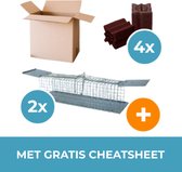 Rattenval - Compleet Bestrijdingspakket - 2x BSI Rattenvangkooi - 4x Nara Bloc Chocolade Lokmiddel - Met Gratis Cheatsheet