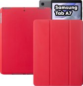 Samsung Tab A7 Hoes - Rood Smart Folio met Samsung S Pen Vakje - Samsung Galaxy Tab A7 2020 Cover - Samsung Galaxy Tab A7 Hoesje