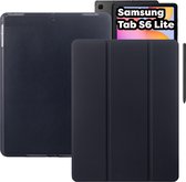 Tablet Hoes + Standaardfunctie- Geschikt voor Samsung Galaxy Tab S6 Lite Hoes - 10.4 inch (2021, 2022) - Zwart