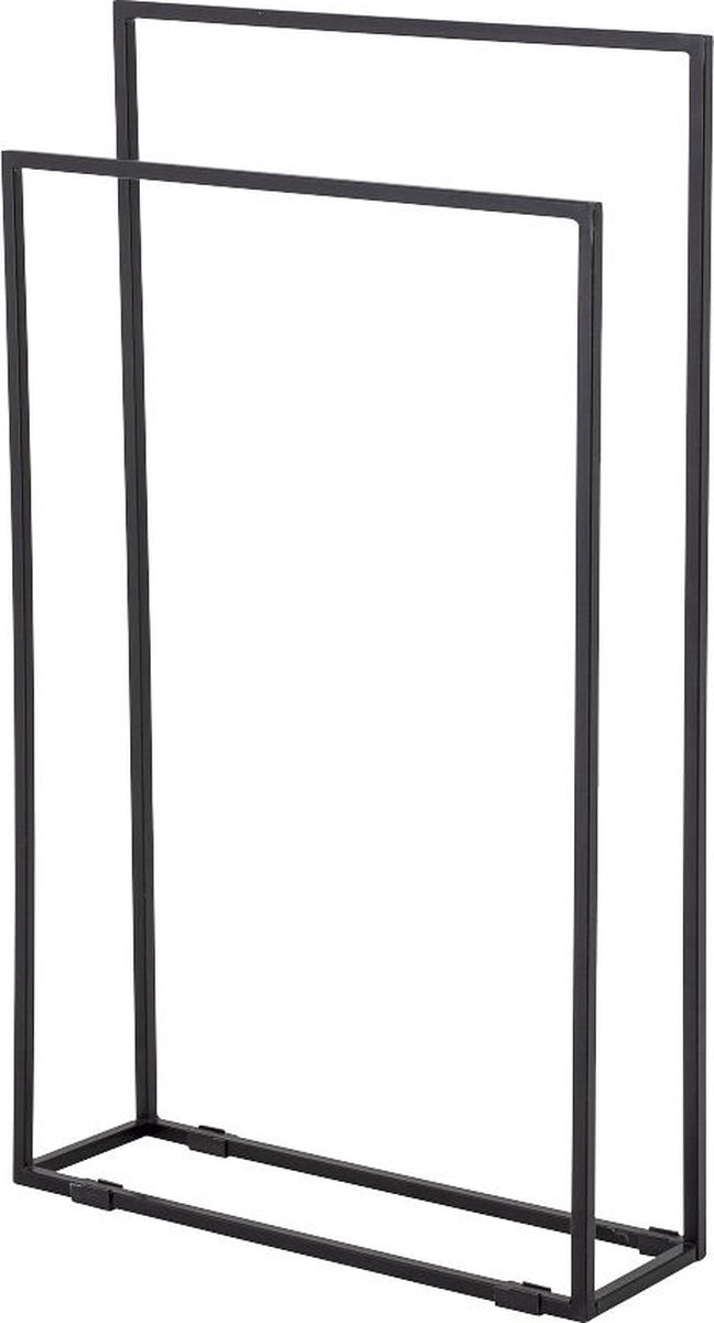 Bloomingville Hak handdoekenrek - metaal - zwart - L 50 cm - B 15 cm - H 85 cm