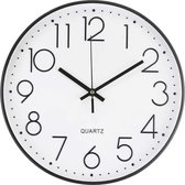Quartz™ Wandklok - Wit/Zwart - Modern - ABS en Glas Materiaal - 30x30x4,5CM