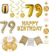 79 jaar Verjaardag Versiering pakket Gold