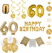 60 jaar Verjaardag Versiering pakket Gold