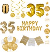 35 jaar Verjaardag Versiering pakket Gold
