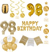 98 jaar Verjaardag Versiering pakket Gold