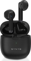 Synyq ProX Earbuds - Draadloze Oordopjes - IPX5 Waterdicht - 30 uur Afspeeltijd - Bluetooth Oordopjes - Draadloze Oortjes - Geschikt voor Apple & Android - Zwart