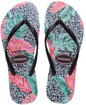 Havaianas Slim Animal Floral Black