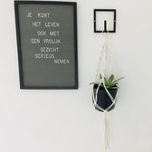 Macramé Plantenhanger - 70 CM - Crème Wit - Industrieel