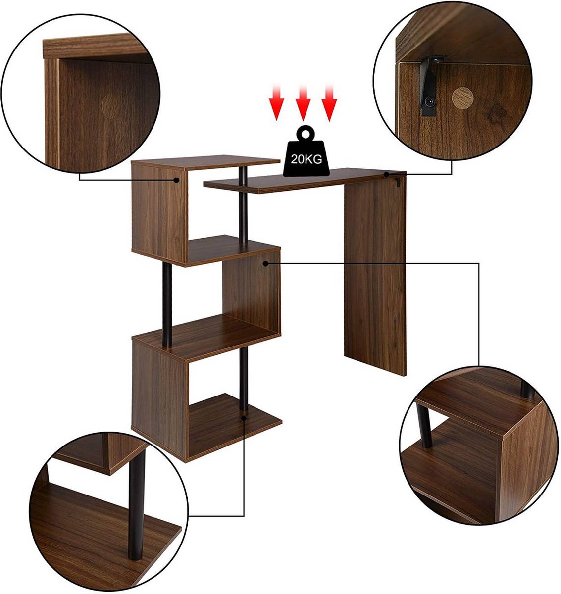 Sobuy fwt64-wn table haute de bar table SOBUY Pas Cher