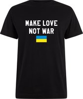 T shirt Oekraine Make Love Not War met vlag | Ukraine |Shirt met Oekraine vlag | OPBRENGST NAAR OEKRAÏNE!