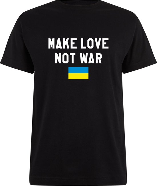 T shirt Oekraine Make Love Not War met vlag | Ukraine |Shirt met Oekraine vlag | OPBRENGST NAAR OEKRAÏNE!