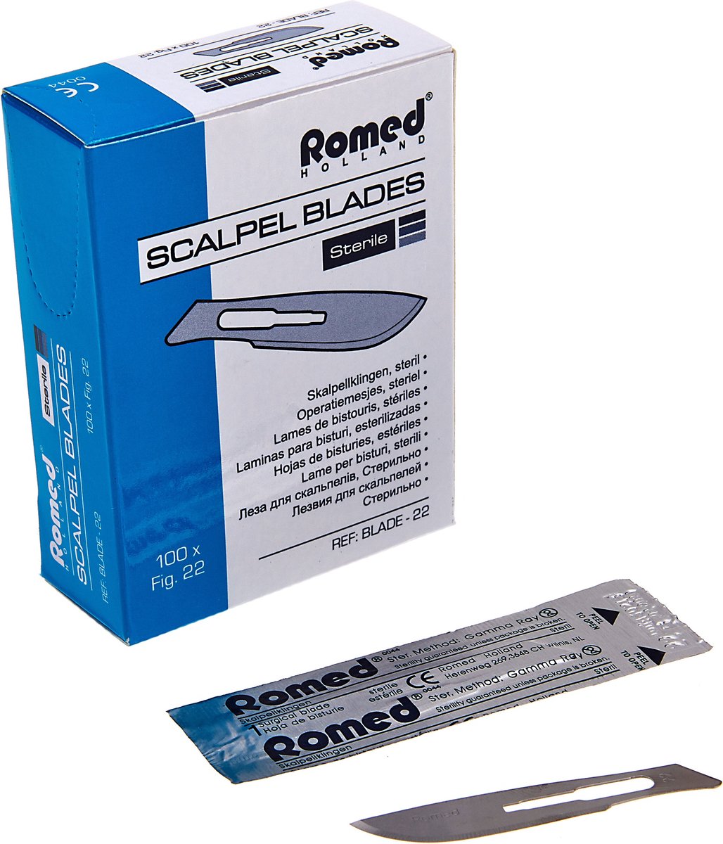 Goedkoopste ROMED SCALPELMESJES NR. 12 STERIEL – MESJES – SCALPEL – SCALPEL MESJES – SCALPELMESSEN – NUMMER 12