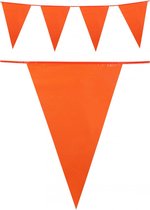 Oranje feestartikelen vlaggenlijn plastic 25 meter - Koningsdag/WK/EK voetbal vlaggenlijn slinger