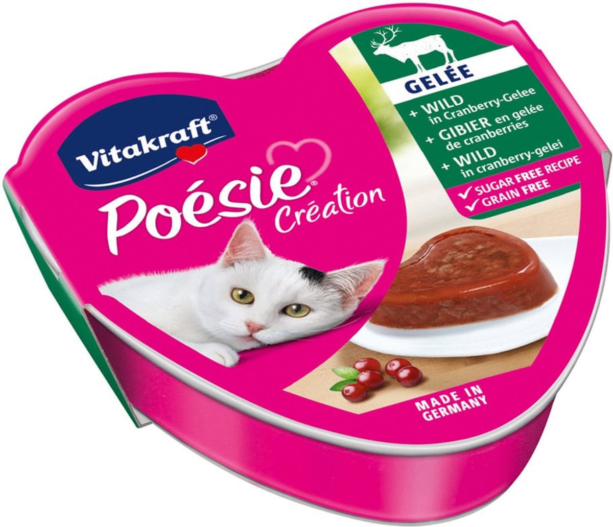 Vitakraft Vitakraft Kattenvoer in Gelei Wild - Cranberry 85 gr