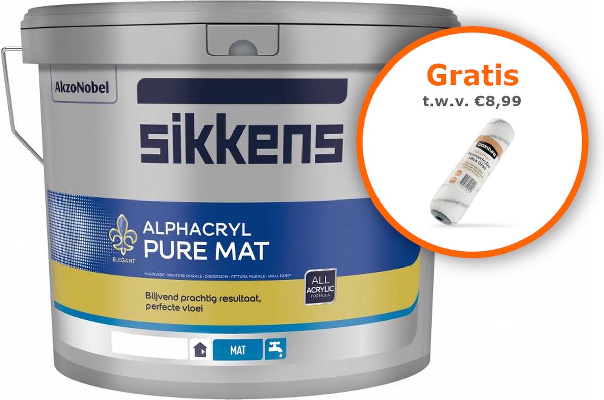 Sikkens Alphacryl Pure Mat SF 1 liter - Wit | bol.com