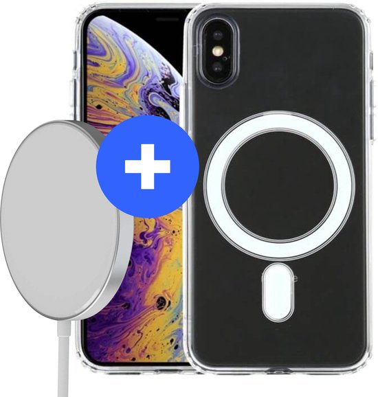 Draadloze Oplader voor iPhone X Magnetisch Hoesje Transparant - | bol.com