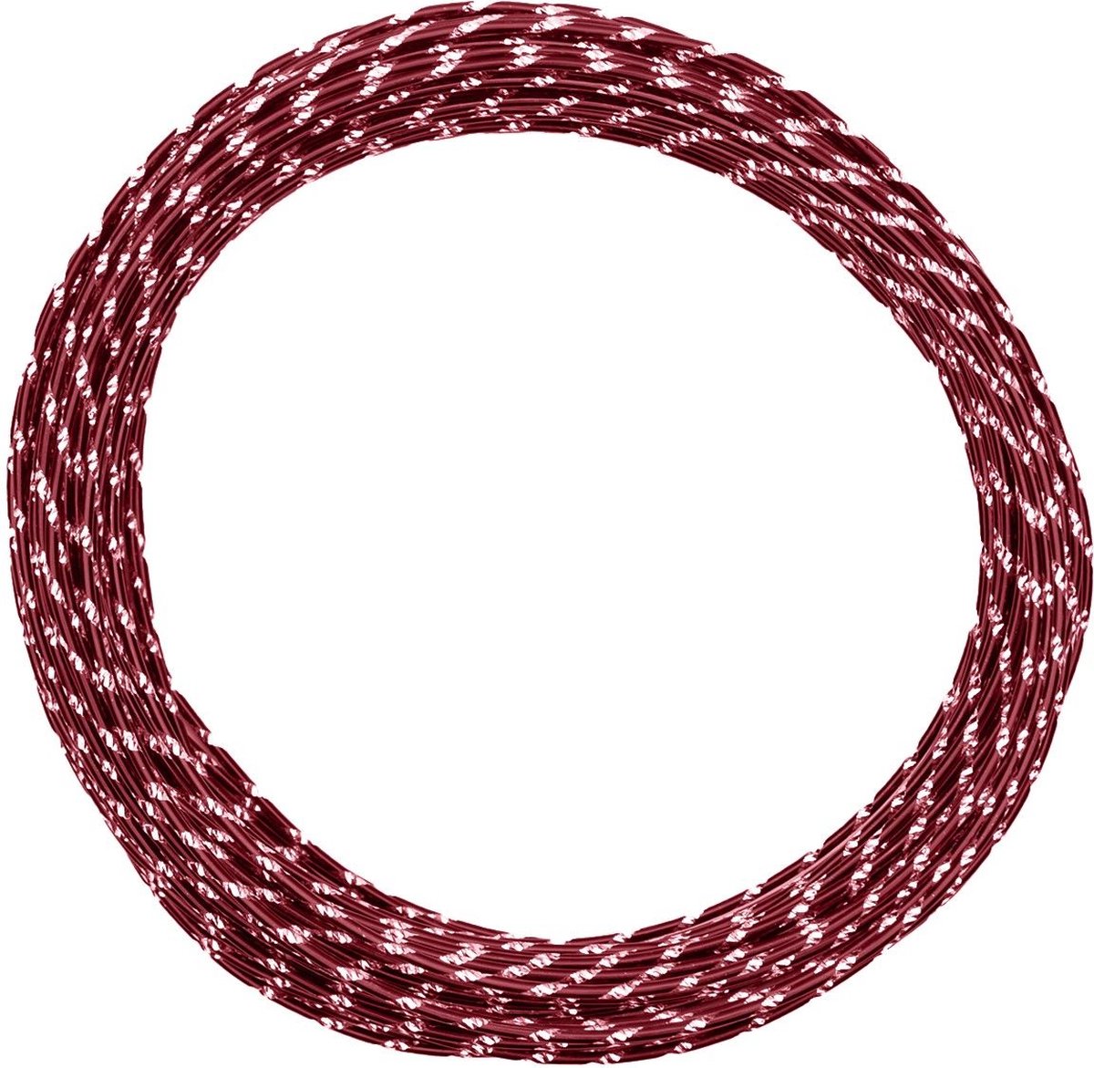 Vaessen Creative Aluminium Draad - Diamond cut - 2mm - 30m - Donkerrood